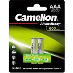 باتری نیم قلمی قابل شارژ 600 میلی آمپر 2 عددی AR