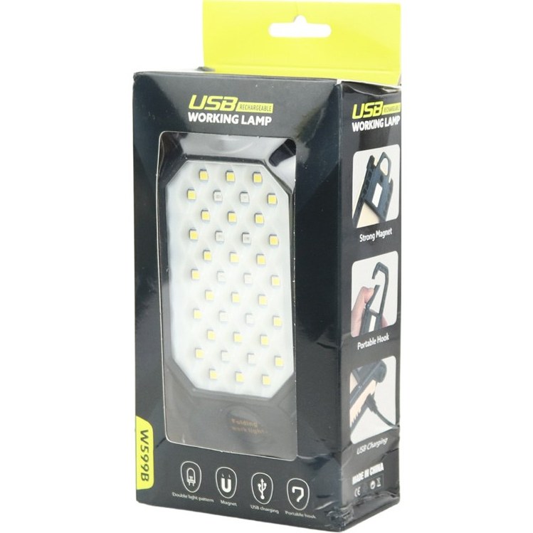 چراغ قوه شارژی W599B | چراغ کار LED چندکاره، کمپینگ و اضطراری